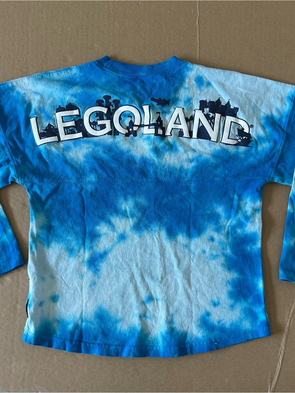 LEGOLAND Theme Park Resorts SPIRIT JERSEY Long Sleeve Boys Large Blue Tie Dye